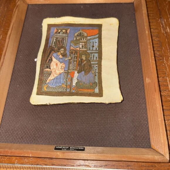 Vintage Framed Replica of Armenian Miniature 3.25 x 4.25” - Picture 2 of 3